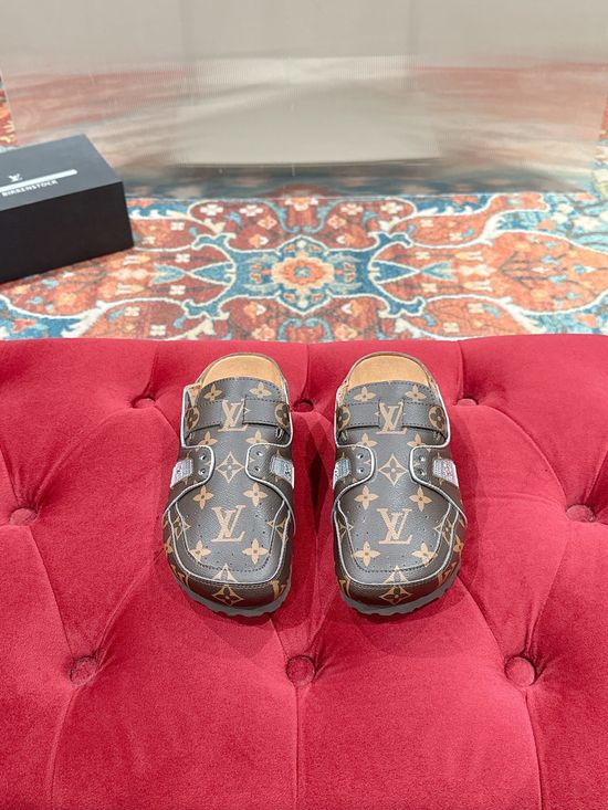 Louis Vuitton Vintage Printed Mule Slippers with Stylish Design