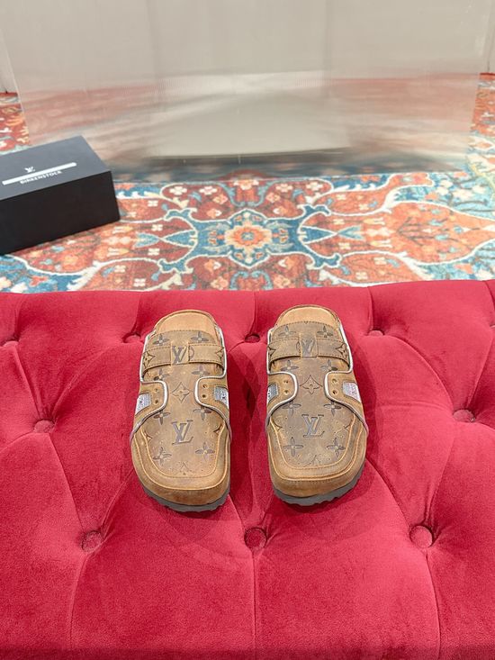 Louis Vuitton Vintage Printed Mule Slippers with Stylish Design