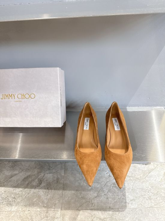 Jimmy Choo Pointed Toe Low Heel Genuine Leather Comfort Elegant Dress Shoes