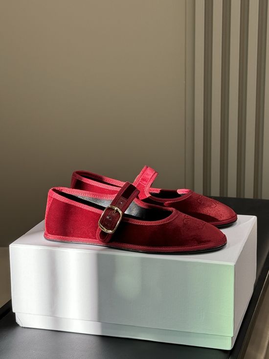 Celine Velvet Mary Jane Shoes Soft Elegant Daily Wear