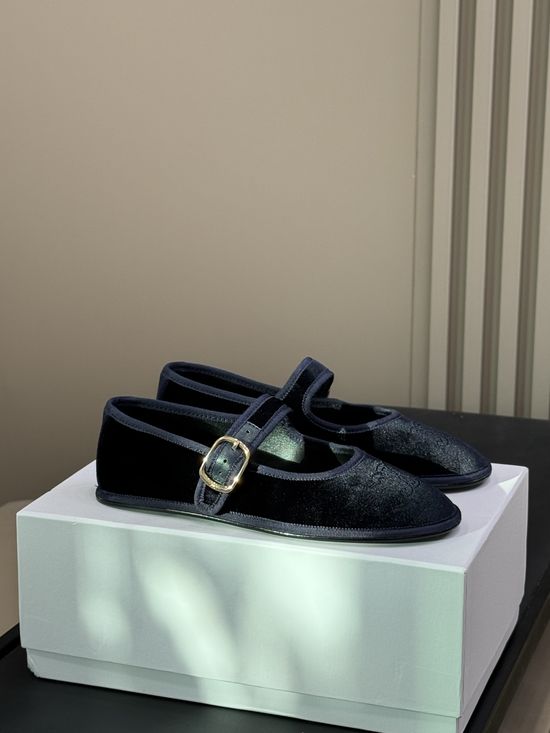 Celine Velvet Mary Jane Shoes Soft Elegant Daily Wear
