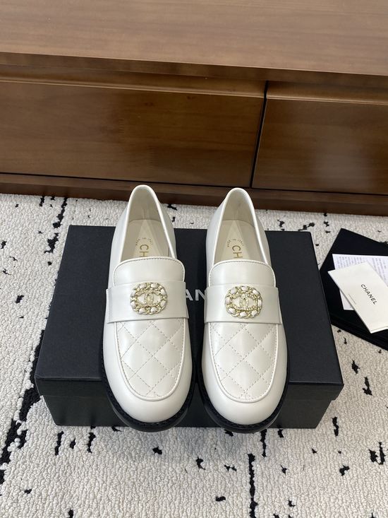 Chanel Vintage Style Leather Loafers Premium Comfortable Sole
