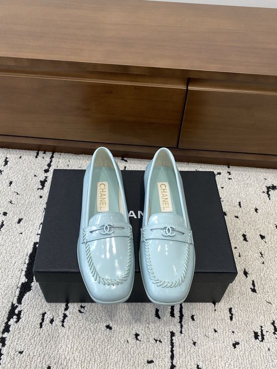 Chanel Retro Low Heel Pointed Toe Leather Comfortable Flat Shoes