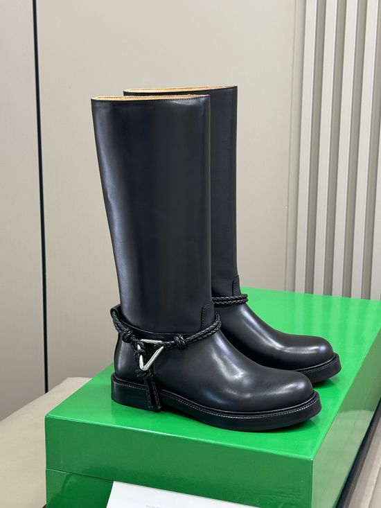 Bottega Veneta Knotted Ankle Boots with Triangular Metal Accent