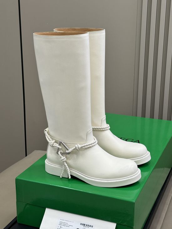 Bottega Veneta Knotted Ankle Boots with Triangular Metal Accent