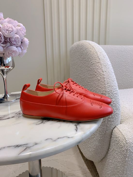 Celine Lace Up Flat Leather Shoes Old Money Style