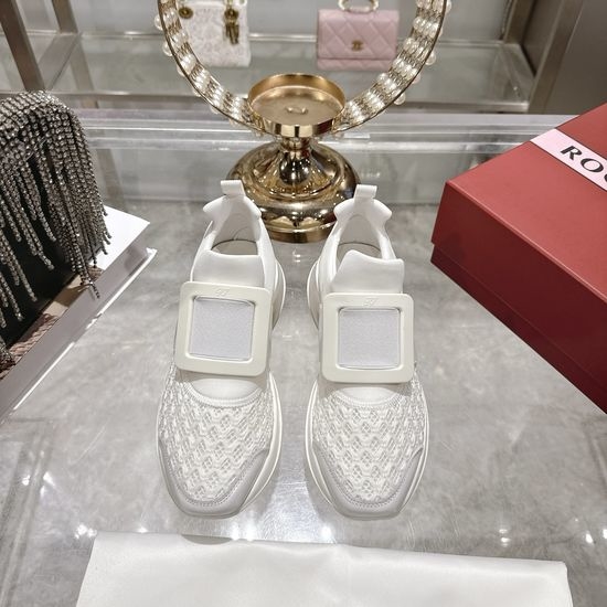 Roger Viver RV Rhinestone Buckle Breathable Casual Daily Walking Sneakers