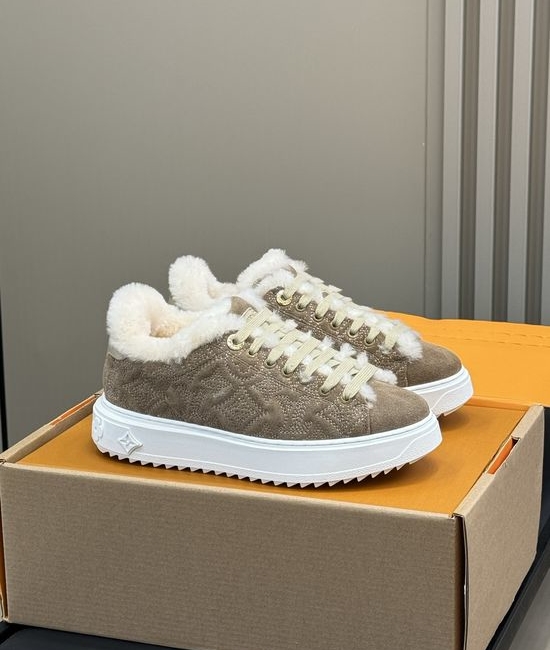 Louis Vuitton LV Embroidered Warm Fleece Lined Elevated Sneakers