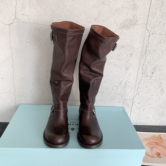 Prada Vintage Slouch Boots Soft Cowhide Upper