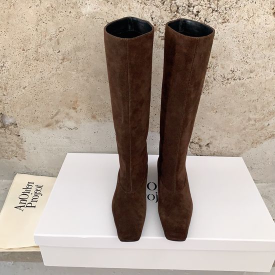 Hermes Vintage Knight Leather Boots Stylish All-match Footwear