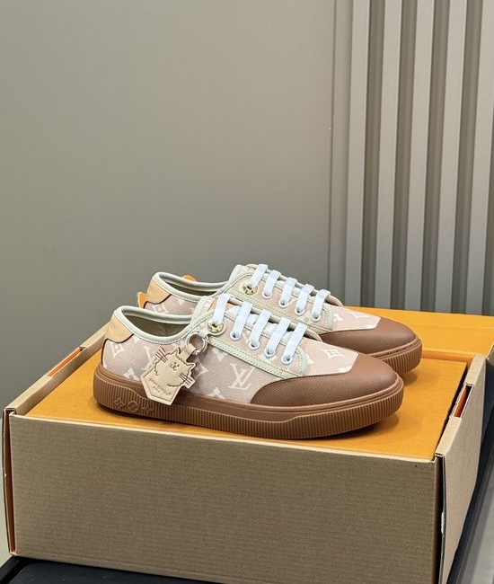 Louis Vuitton LV Cute Cat Pattern Casual Shoes Limited Edition Stylish