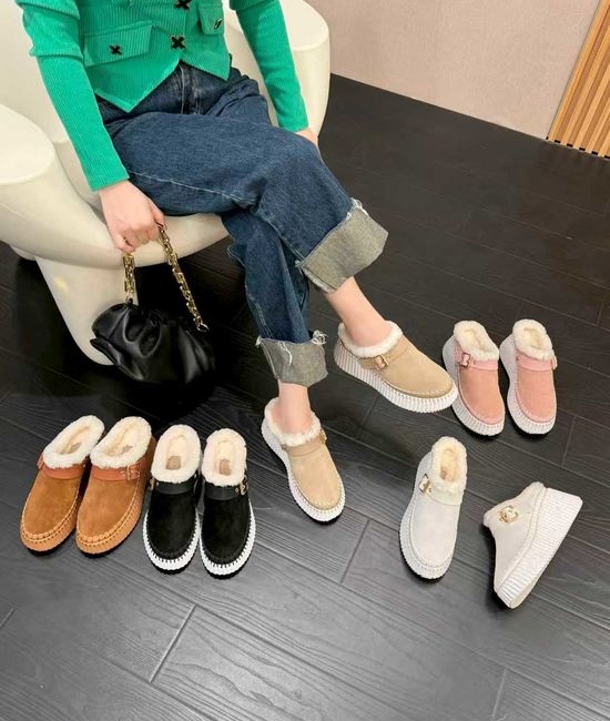 Chloe Suede Casual Shoes with Wool Lining Comfortable Soft Sole