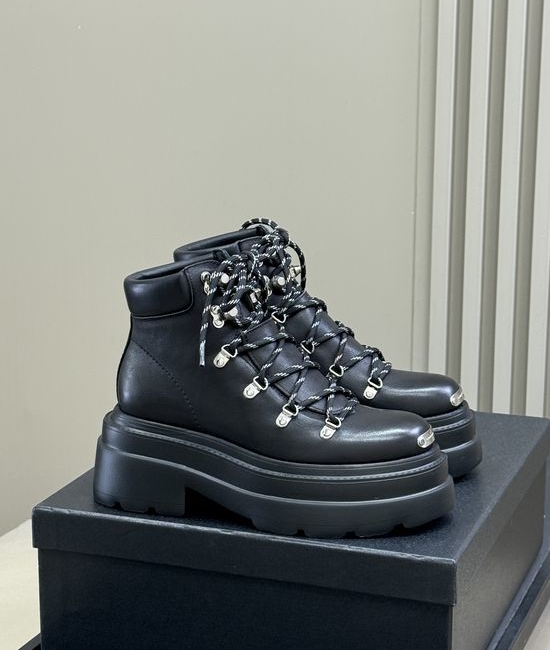 Alexander Wang Thick Sole Lace-up Ankle Boots Lightweight and Comfortable