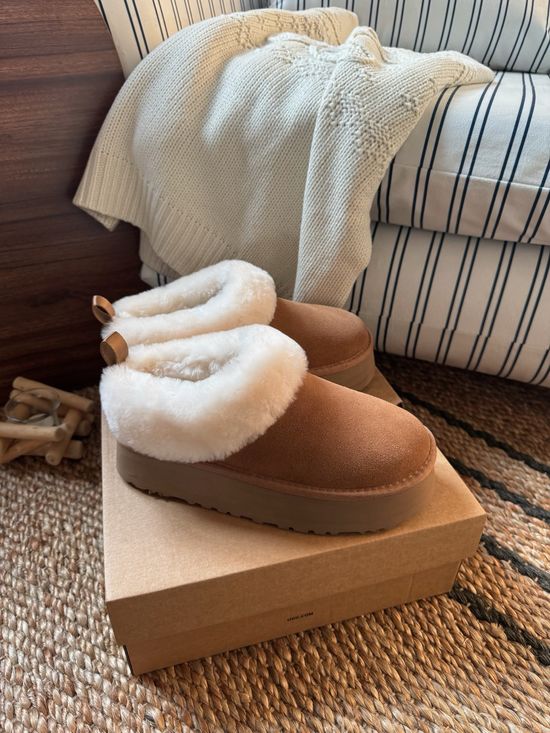 UGG Warm Shearling Lined Suede Loafer Flats