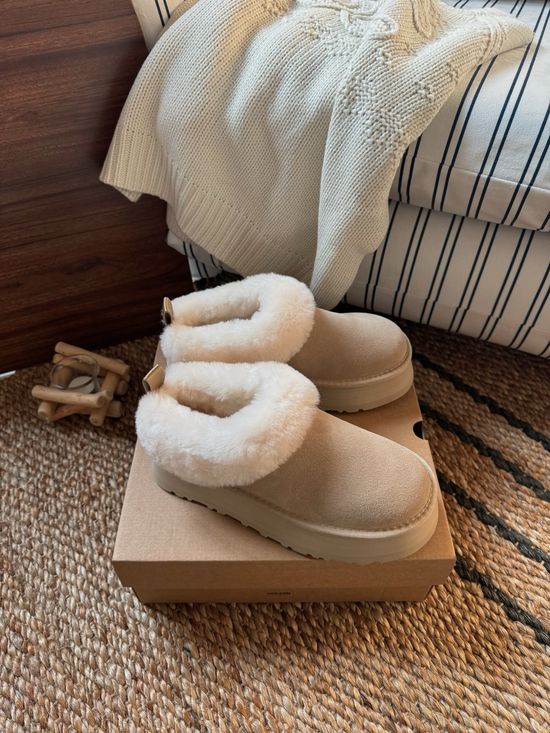 UGG Warm Shearling Lined Suede Loafer Flats