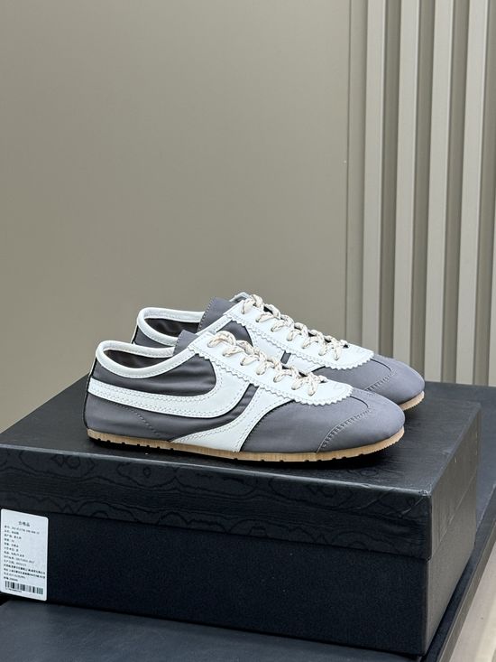 Dries Van Noten Elegant Athletic Sneakers With Satin Suede Upper
