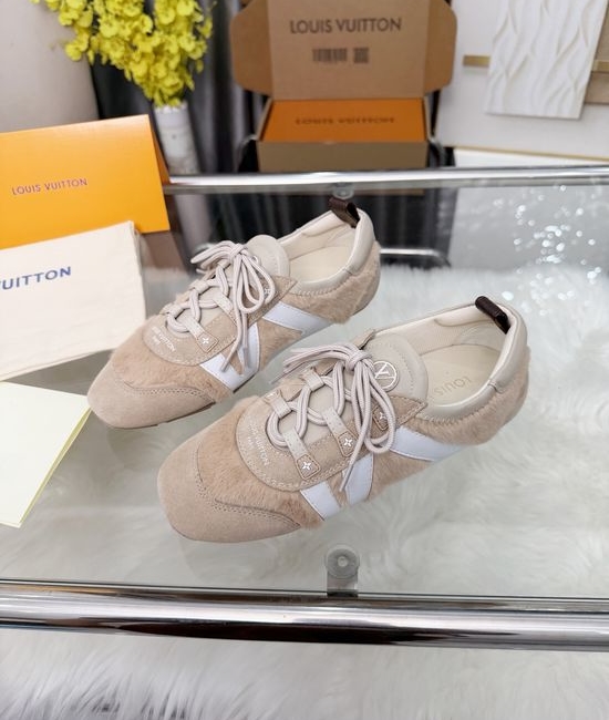 Louis Vuitton LV Comfortable Mixed Material Ballet Flats Sneakers