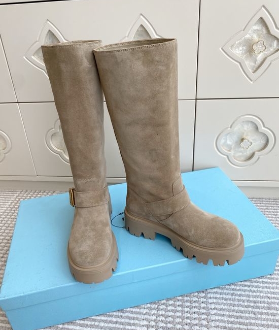 Prada Vintage Leather Chunky Sole Riding Boots