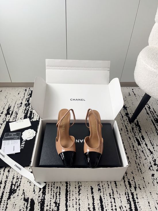 Chanel Luxury Leather Hollow Out Dress Pumps with Metal Buckle