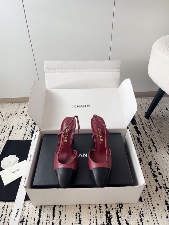 Chanel Luxury Leather Hollow Out Dress Pumps with Metal Buckle