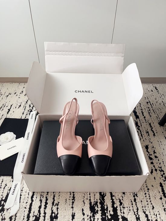 Chanel Luxury Leather Hollow Out Dress Pumps with Metal Buckle