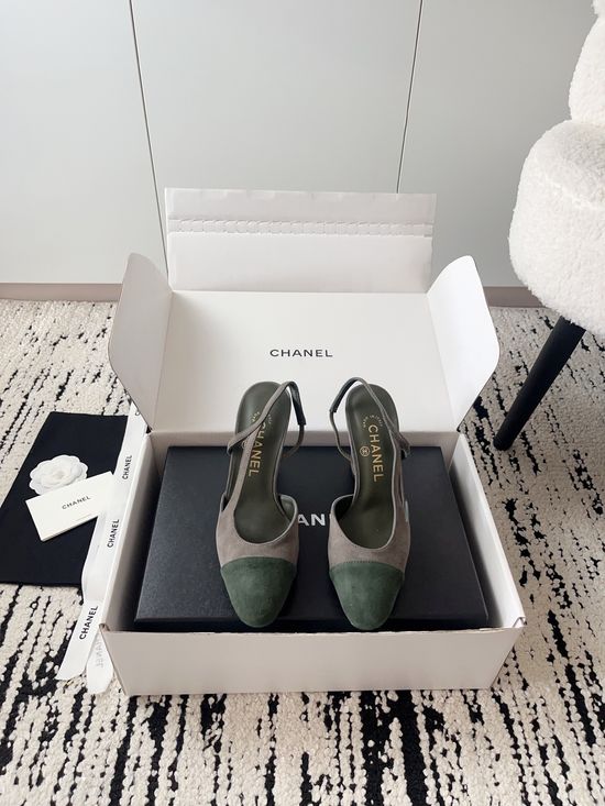 Chanel Luxury Leather Hollow Out Dress Pumps with Metal Buckle