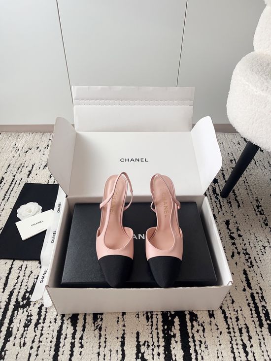 Chanel Luxury Leather Hollow Out Dress Pumps with Metal Buckle