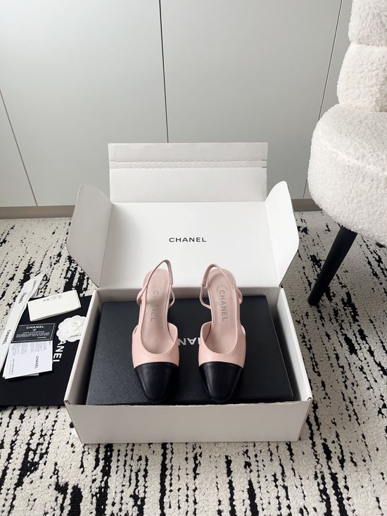 Chanel Luxury Leather Hollow Out Dress Pumps with Metal Buckle