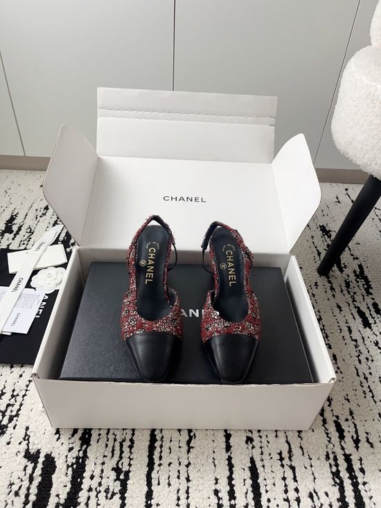 Chanel Luxury Leather Hollow Out Dress Pumps with Metal Buckle