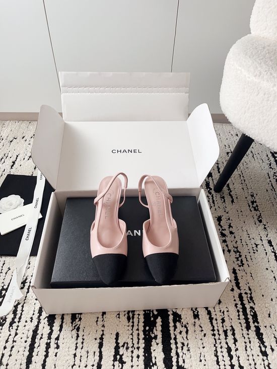 Chanel Luxury Leather Hollow Out Dress Pumps with Metal Buckle
