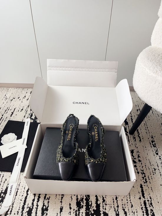 Chanel Luxury Leather Hollow Out Dress Pumps with Metal Buckle