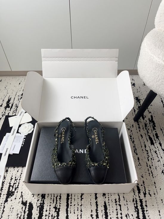 Chanel Luxury Leather Hollow Out Dress Pumps with Metal Buckle