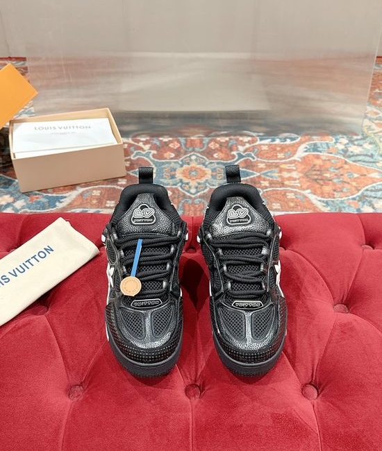 Louis Vuitton LV Premium Leather Casual Sneakers Fashion Skate Shoes Comfortable
