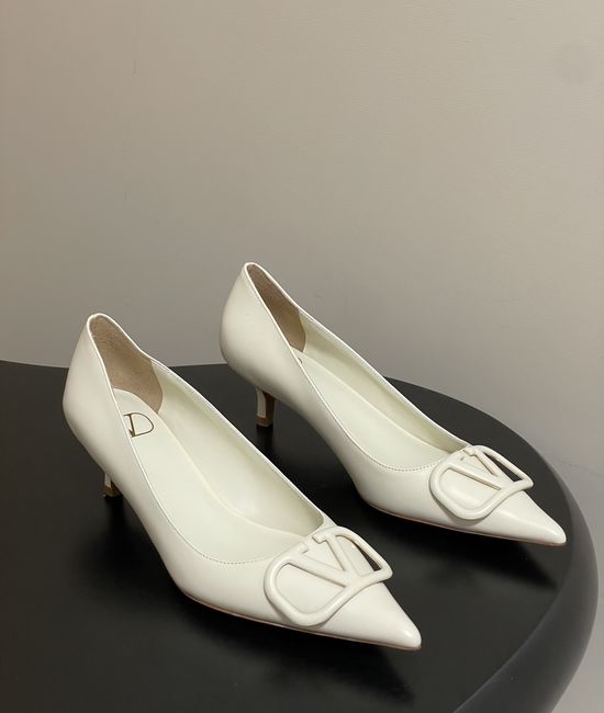 Valentino Signature V Logo Elegant High Heel Shoes with Luxury Finish