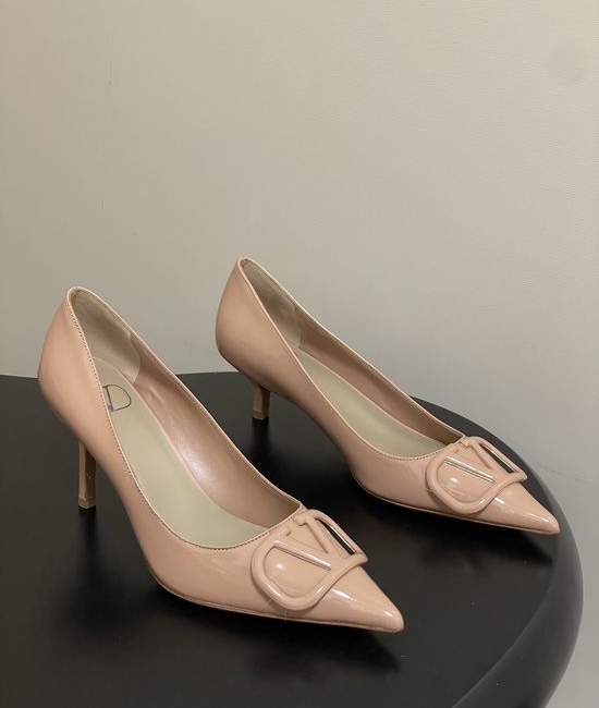 Valentino Signature V Logo Elegant High Heel Shoes with Luxury Finish