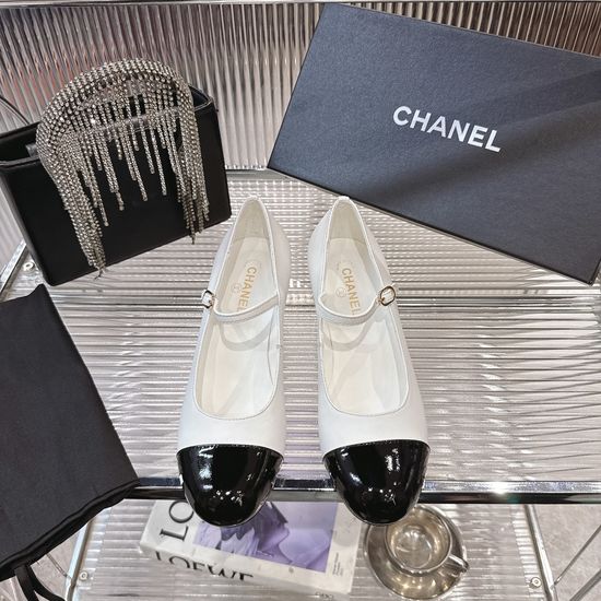 Chanel Retro Leather Mary Janes with Decorative Heel