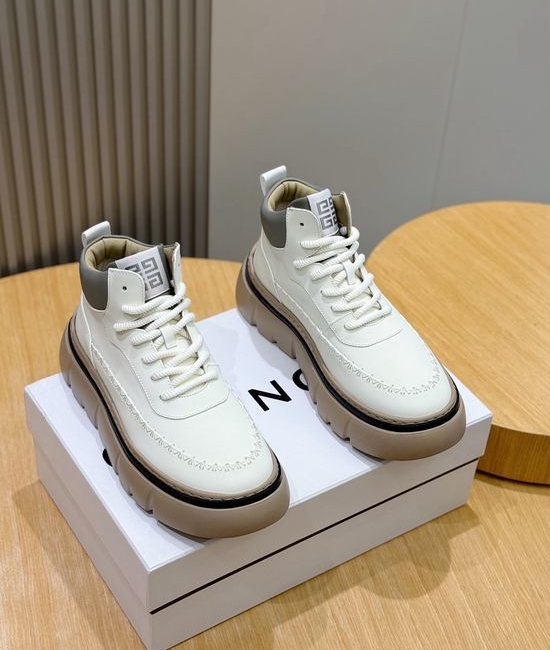 Givenchy Retro Embroidered Leather Short Boots with Logo Sole