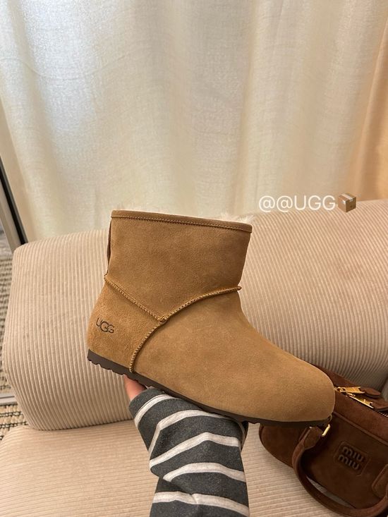 UGG Suede Upper Wool Lined Comfortable Platform Casual Shoes