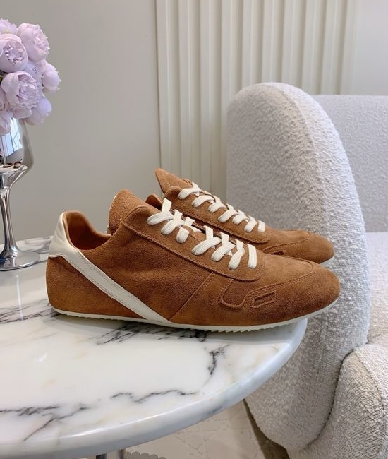 Rick Owens Vintage-style Leather Sneakers with Luxury Touch