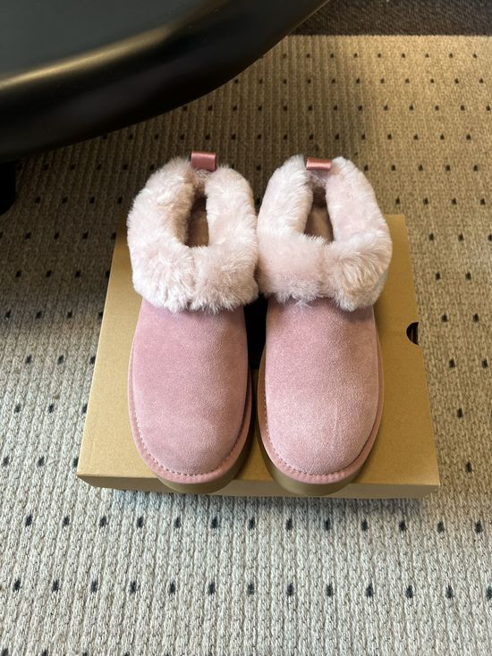 UGG Round Toe Plush Lined Platform Slip On Comfort Shoes