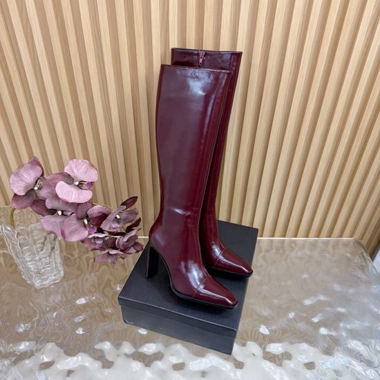 Yves Saint Laurent Elegant Side Zip High Heel Ankle Boots