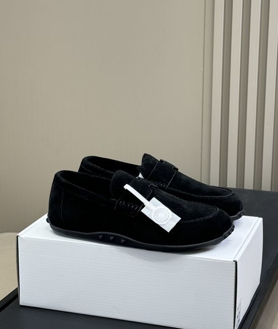 Hermes Classic Suede Loafers Comfortable Casual Daily Slip On Shoes