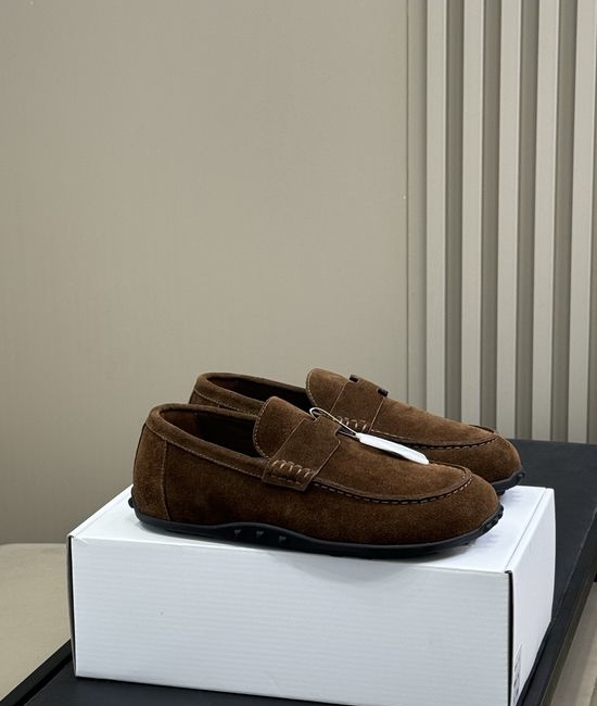 Hermes Classic Suede Loafers Comfortable Casual Daily Slip On Shoes