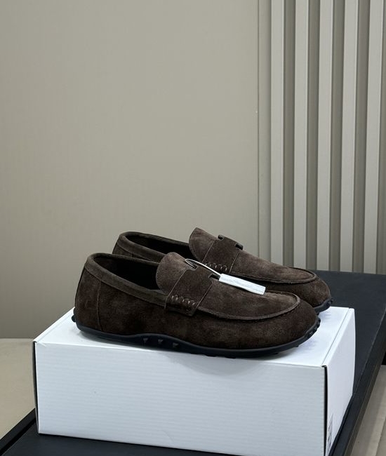 Hermes Classic Suede Loafers Comfortable Casual Daily Slip On Shoes