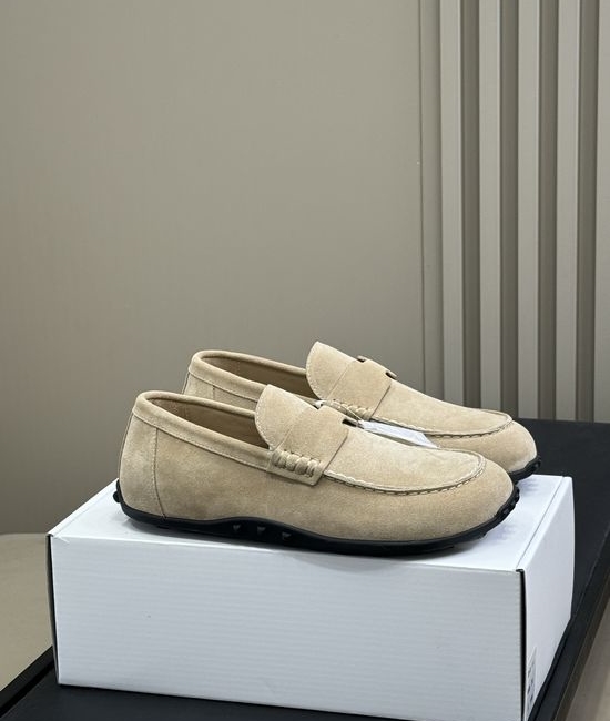 Hermes Classic Suede Loafers Comfortable Casual Daily Slip On Shoes