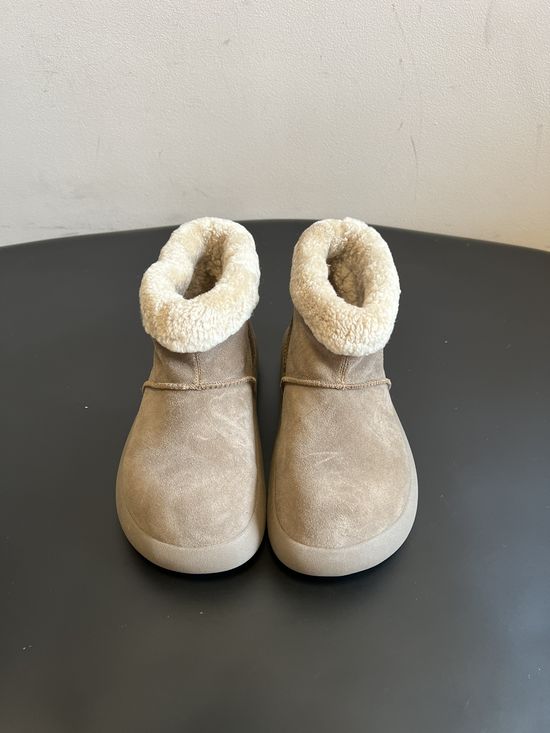 UGG Warm Suede Fuzzy Cuff Short Ankle Boots Non Slip Comfortable Sole