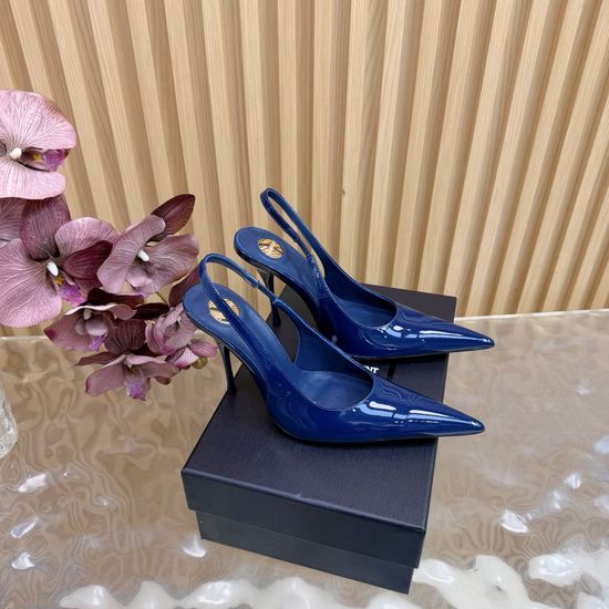 Yves Saint Laurent Chic Metal Chain Pointed Toe High Heels