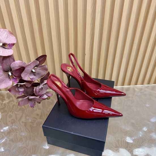 Yves Saint Laurent Chic Metal Chain Pointed Toe High Heels