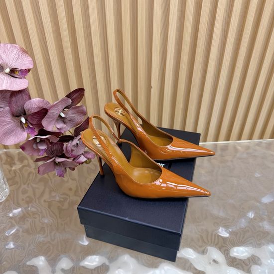 Yves Saint Laurent Chic Metal Chain Pointed Toe High Heels