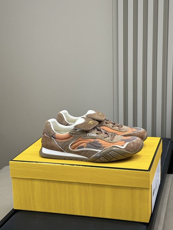 Fendi Color Block Soft Sole Casual Daily Training Sneakers